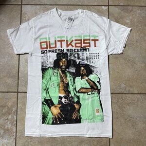 Outkast Men's T-Shirt White Small Cotton So Fresh So Clean
